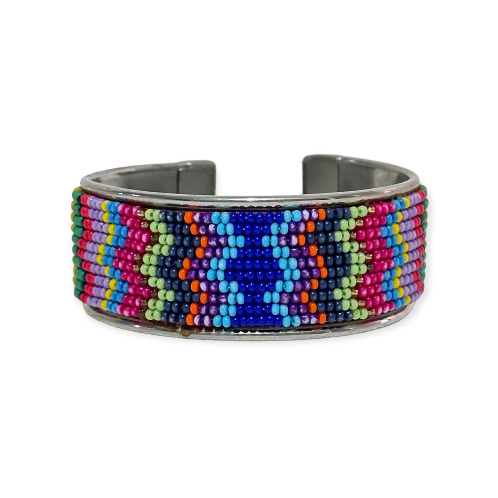 VINTAGE Multi Color Beaded Cuff Bracelet